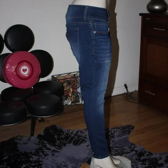 SONG  Skinny Ankle Jeans Sz 17 33" Waist 5 Pocket High Rise Worn 1X - Picture 3 of 8
